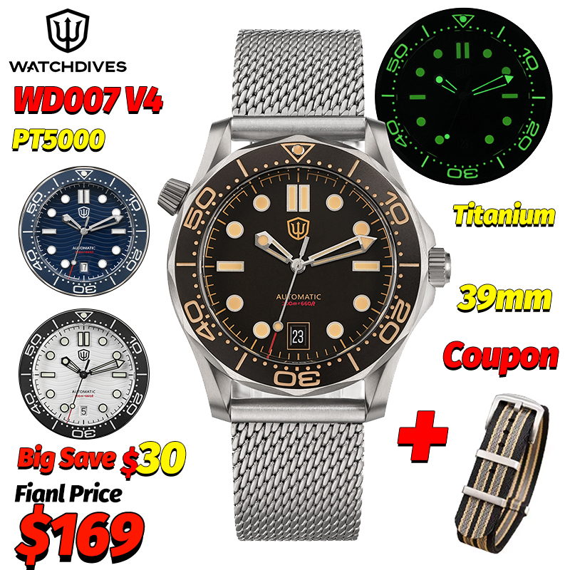 Plastic Dome Clear - Reloj Watchdives Wd007 V4 39 mm