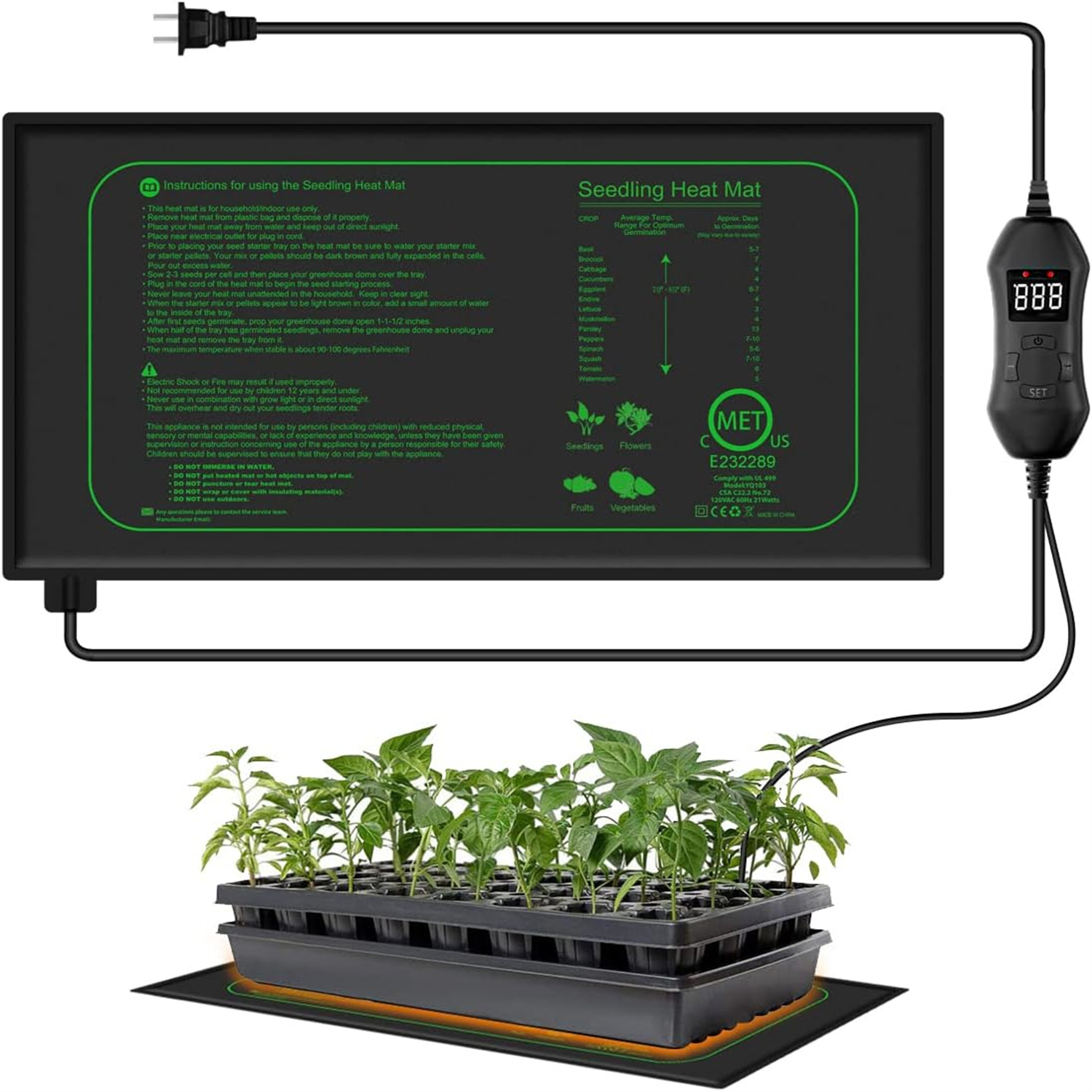 Estera térmica de plántulas co - Rooting Gel Clone reseña y precio
