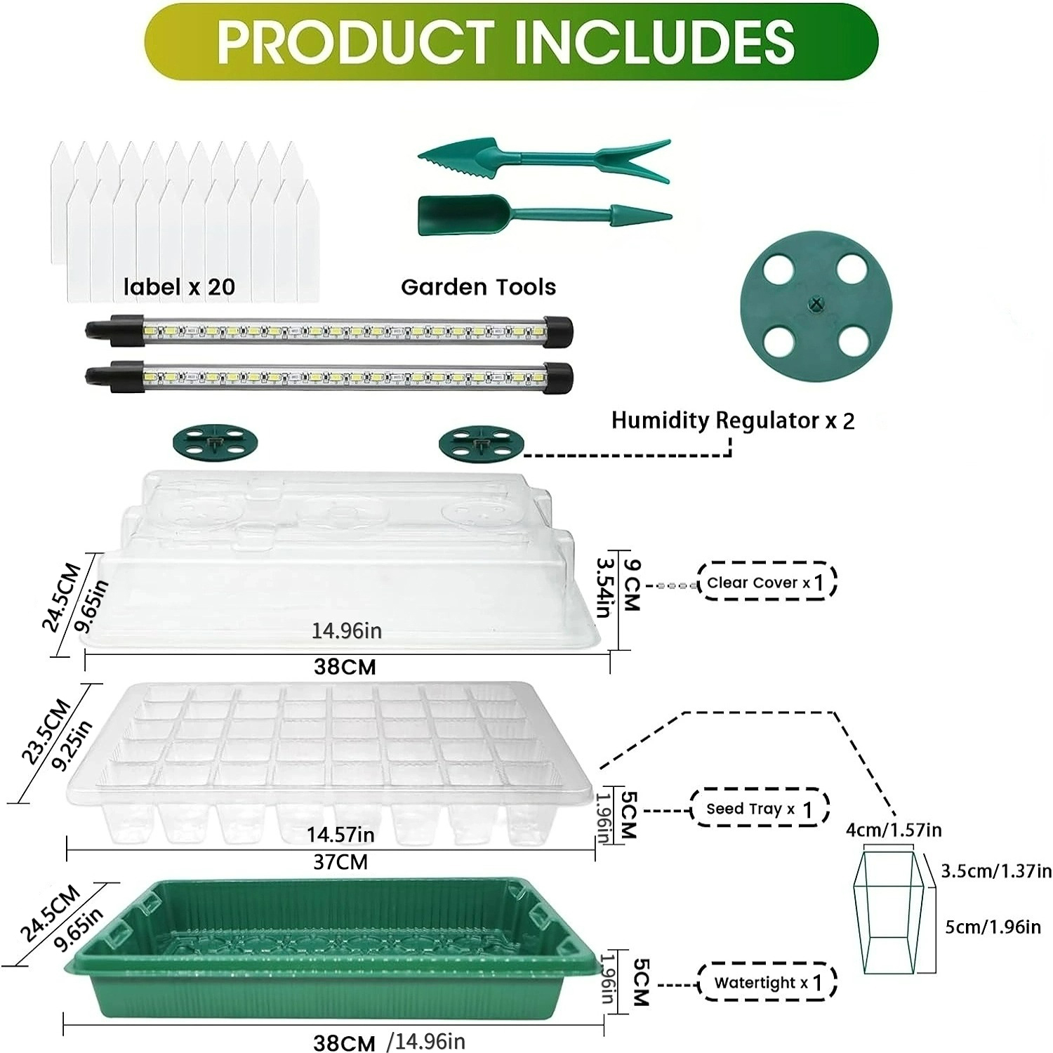 Bandeja de Germinación con Luz - Humidity Dome Kit reseña y precio