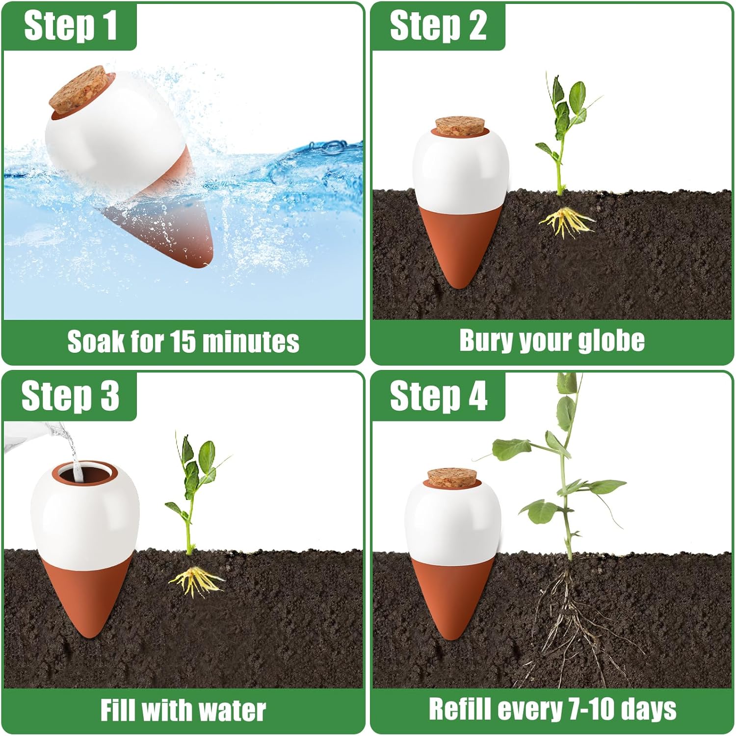 Espuelas de riego de terracota - Self Watering Insert reseña y precio