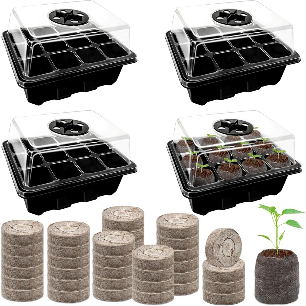 Paquete de 4 bandejas de germi - Peat Pellet Tray reseña y precio