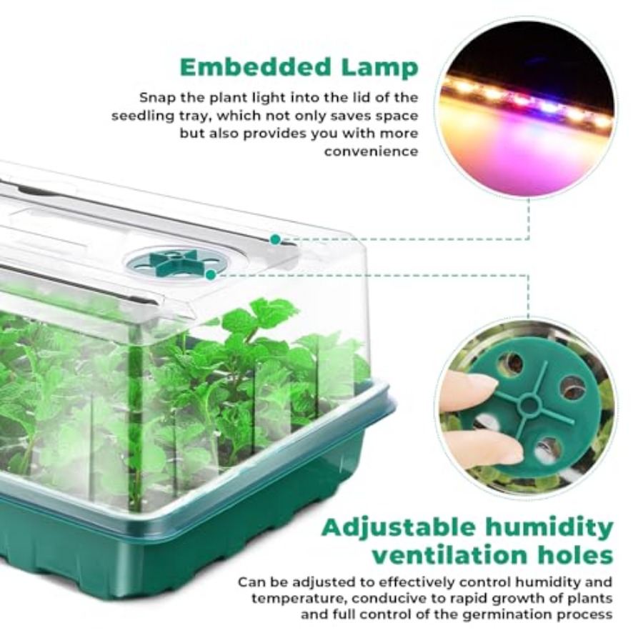 Bandeja de germinación con luz - Humidity Dome Kit reseña y precio
