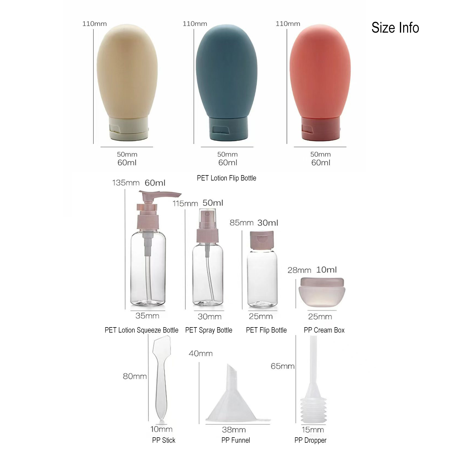 Juego de 11 Botellas de Viaje  - Misting Bottle Fine reseña y precio